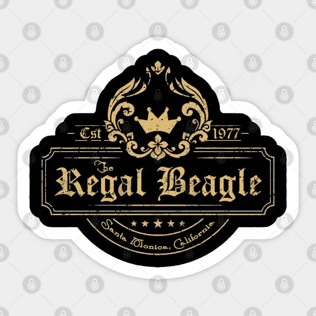 The Regal Beagle - From Three's Company Sticker by MonkeyKing